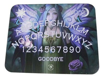 Ebros Anne Stokes Mystic Aura Illustrated Ouija Spirit Board With Planchette MDF Wood 15" by 12" Fantasy Supernatural Witchcraft Dark Arts Novelty Gift