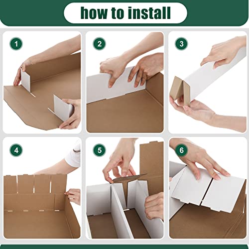Yexiya 6 Pcs 5000 Count Card Storage Boxes for Trading and Gaming Cards White Cardboard Organizer with Divider Collector Holders Collectibles Box for Sports Basketball Collecting