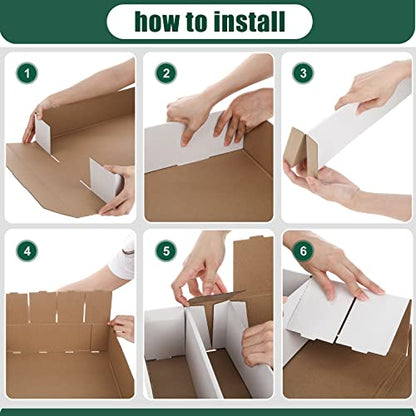 Yexiya 6 Pcs 5000 Count Card Storage Boxes for Trading and Gaming Cards White Cardboard Organizer with Divider Collector Holders Collectibles Box for Sports Basketball Collecting
