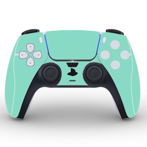 Solid Color Skin Wrap Compatible with PS5 Slim Disc Edition (Turquoise) | Console Cover Protective Sticker, Game Controller Vinyl Wrap - color: Turquoise