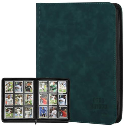 Trading Card Binder, Premium 9 Pocket Double Sided 540 Pocket PU Card Collection Binder, Collectible Trading Card Albums for MTG, TCG, Sport Card, Game Cards (Viridian) - color: Viridian