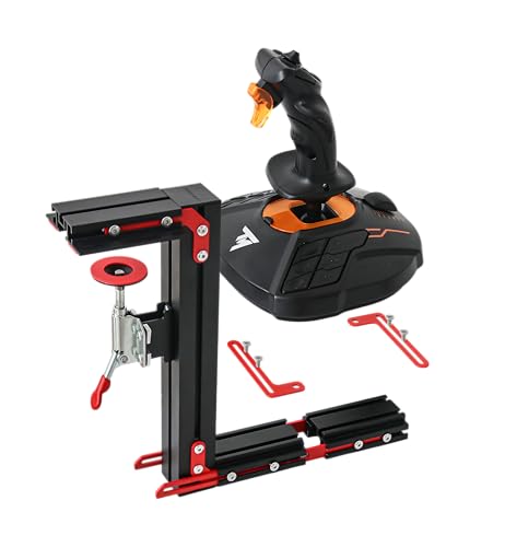 J-PEIN Flight Simulator Desk Mount (2-Pack), Heavy Duty Steel Stand for HOTAS Joystick and Throttle Systems