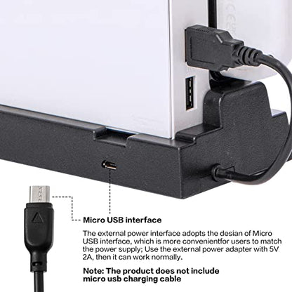 USB Hub for Nintendo Switch Dock – 4-Port USB Controller Expansion Adapter, Powered USB Hub Switch Nintendo for Multiplayer Gaming & Safe Charging – Not Compatible with Nintendo Switch 2
