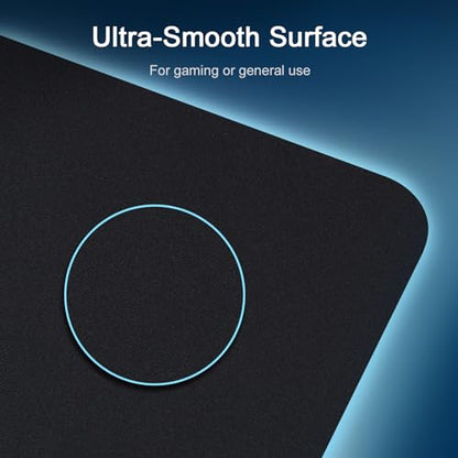 Senetem 4-Pack Mouse Pad, Ultra-Smooth Gaming Mousepad, Non-Slip Rubber Base, Washable Surface Fits Wired & Wireless Mouse – Perfect for Desk, Laptop, PC & Office, Small Portable, 11x8.6 in, Black - size: 11L x 8.6W inches