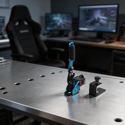 USB Racing Handbrake for PC for windows, Hall Sensor for drift Handbrake Compatible with for logitech G27 G29 G920 T500 Steering Wheels, Aluminum Alloy, Black Adjustable Tension Sim for drift(Blue) - size: Blue