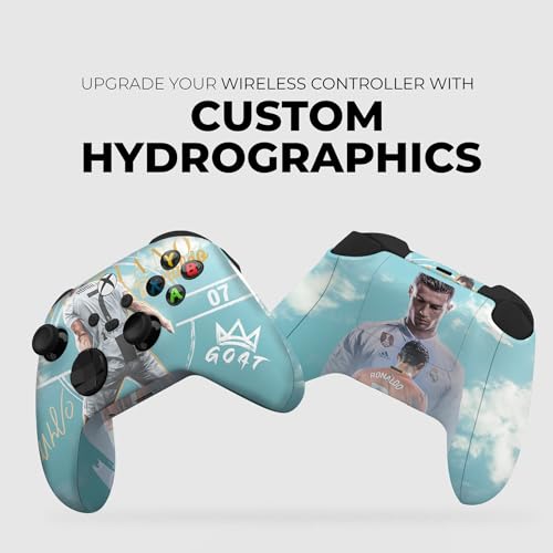 DreamController Ronaaldo Custom X-box Controller Wireless compatible with X-box One/Series X/S Proudly Customized in USA I Permanent HYDRODIP Print(NOT JUST A SKIN)(MODDED) - color: Ronaaldo, size: Modded - Front & Back Print