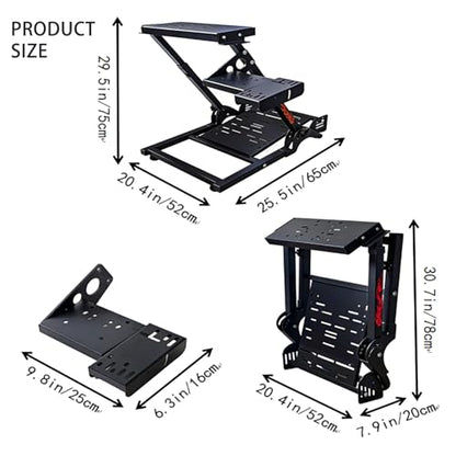 QVWZD Sim Racing Wheel Stand-Pre-assembled & Foldable Steering Frame | Adjustable,Sturdy Construction , Fit For Logitech G920, G923, Thrustmaster T300, T500 and other devices, XBOX, PS and PC