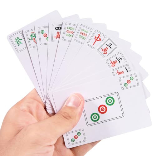 4Pcs mah Jong Cards 2026 Mahjong Tiles 148, Suitable for 2-4 Players, Portable Storage Box, Waterproof and Durable, Suitable for Adults, Teenagers, Home, Travel, Gatherings and Camping