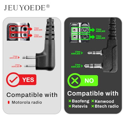 G Shape cp185 Single Wire Headset Surveillance Earpiece Mic Compatible with Motorola Two Way Radio RMM2050 RMU2080 XU2600 CLS1410 CP200 GP300 - style: G type
