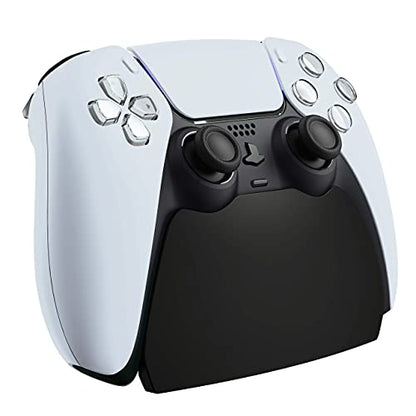 PlayVital Solid Black Controller Display Stand for ps5, Gamepad Accessories Desk Holder for ps5 Controller with Rubber Pads - color: Black