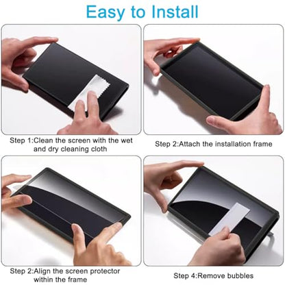 Compatible with Switch 2 Screen Protector 2025, 3 Pack Tempered Glass with Installation Frame, High Hardness, HD Clear, Bubble-Free, Screen Guard for Switch 2 Console