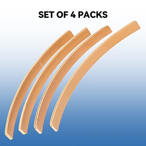 GSE Set of 4 Curved Wooden Playing Cards Holders Racks Trays, 17.5-Inch | Hand Free Playing Card Trays, For Bridge, Hand & Foot, Rummy, UNO Card Games, For Seniors Adults - style: 17" Card Holders