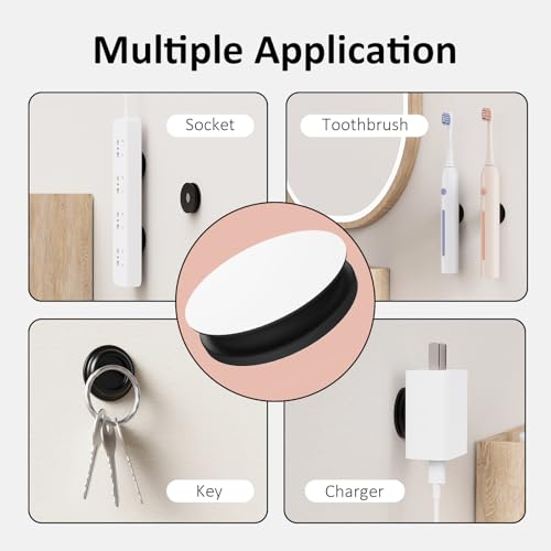 Magnetic Remote Control Holder Wall Mount for TV Fan Air Conditioner 6 Pack | Upgraded Silicone Remote Caddy, Self-Adhesive Wall Mount, 360° Rotation, Home Office Remotes Control Organizer Storage - color: Round 6 Pack