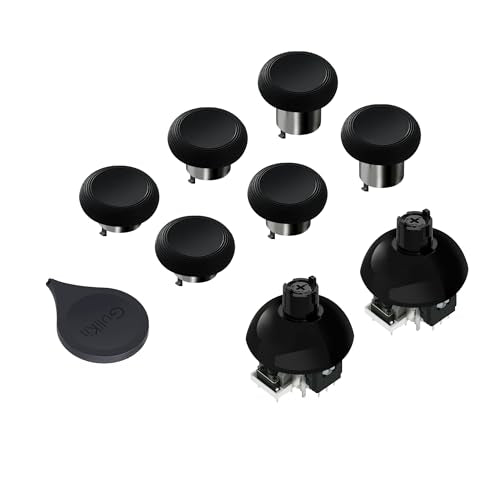 GuliKit 720° Adjustable Tension TMR Magnetic Joystick Replacement Kit, for Xbox Series X & S/Elite Series 2 Controller, Anti-drift Stick Repair Module with 3 Pairs Thumbstick Caps, Soldering Required