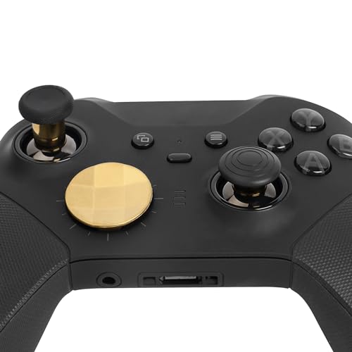 13 in 1 Metal Thumbsticks for Xbox One Elite Series 2, Elite Series 2 Controller Accessory Parts, Gaming Accessory Replacement, Metal Mod 6 Swap Joystick, 4 Paddles, 2 D-Pads, 1 Tool (Plating Gold) - color: Gold