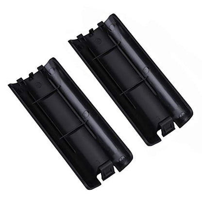 Trenro Wii Remote Controller Battery Cover, 2 Pack Back Cover Replacement for Nintendo Wii/Wii U Remote -Black - color: Black