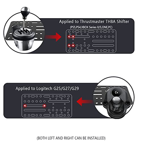 For Racing Game G25/27/29 T500 Windows 14 Bit Pc Usb Game Handbrake Sim Card,Compatible with Logitech Driving Force Shifter, Thrustmaster TH8A Shifter,Universal Desk/Chair Mount Bracket Plate