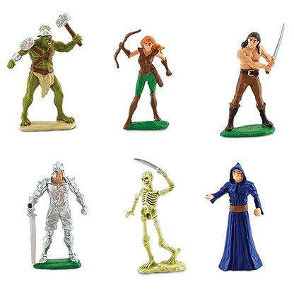 Safari Ltd. Heroes and Monsters Designer TOOB - 6 Mini Fantasy Figurines - Fantasy Toy Set for Boys, Girls, and Kids Ages 3+