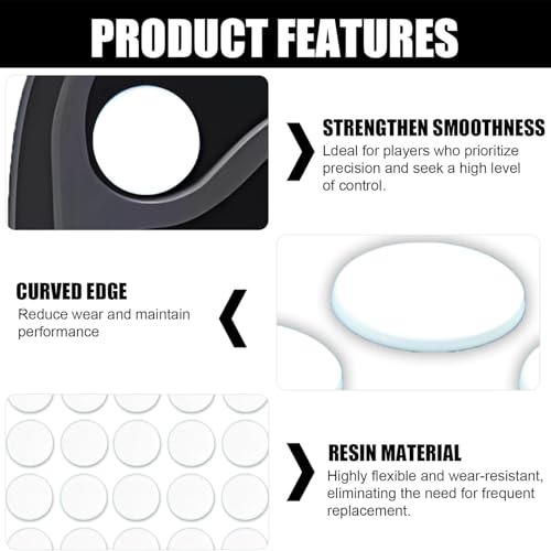 200 Pcs Dot Mouse Glide Sliders, Universal 6.5mm PTFE Mouse Feet Skate Stickers, Smooth Sliding Pads Compatible with All Mousepads, Wear-Resistant Smooth Glide Mice Glass Skates Pad (White) - size: Dia 6.5mm White