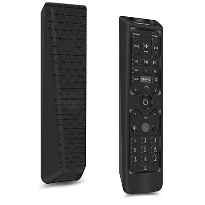 Silicone Protective Case for XFinity XR15 Voice Control Remote, Compatible Case Holder with Shock Bumper and Battery Cover - Black - color: Black