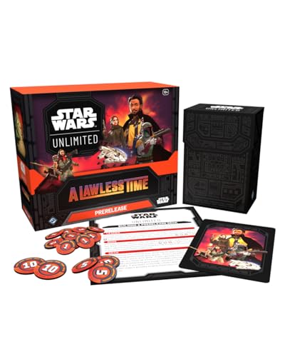 Asmodee Star Wars: Unlimited TCG A Lawless Time PRERELEASE Box - 6 Booster Packs + Exclusive Jabba The Hutt & Leia Organa Promo Cards, Ages 12+, 2+ Players, 20 Minute Playtime
