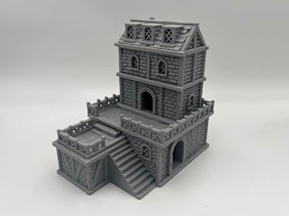 Middle-Ages Buildings Terrain Scenery for 18mm and 28mm Miniature Tabletop Wargames, 3D Printed and Paintable (28mm Scale)