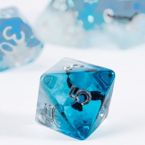 Cusdie 7-Die DND Dice, Polyhedral Dice Set Filled with Animal, for Role Playing Game D&D Dice (Eagle) - color: Eagle