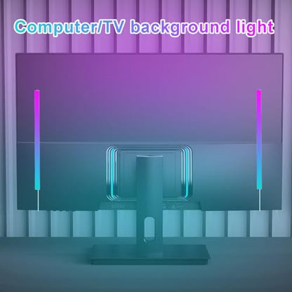 12" Under Monitor RGB Light Bar,16 Million Hues,USB-Powered, 3-Control (Button/Remote/App),LED Ambient Light for Gaming Room, Display Case & Desk Aesthetic Lighting（Red）