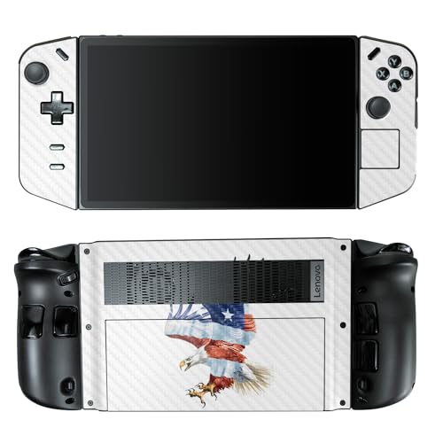 Carbon Fiber Gaming Skin Compatible with Lenovo Legion Go - American Eagle - Premium 3M Vinyl Protective Wrap Decal Cover - Easy to Apply | Crafted in The USA by MightySkins - color: American Eagle, style: Carbon Fiber Textured Finish