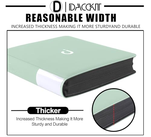 D DACCKIT Card Binder 16 Pocket - Fits 1024 Cards，4X4 Ringless Card Album with Sleeves for Trading Cards & Sports Cards（Model A，Asakusa Green） - color: Asakusa Green