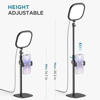 InnoGear Zoom Lighting for Computer, 50 Light Modes Video Conference Lighting with Phone Holder Cell Phone Selfie Lights Desk Webcam Ring Light with Stand for Camera Video Recording Podcast Streaming