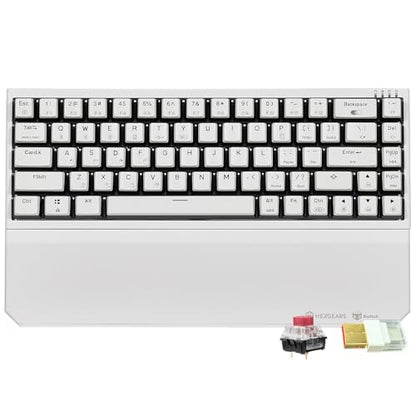 Hexgears X1 Pro Wireless Mechanica Keyboard, Tri-Mode Bluetooth/2.4G/USB-C, Hot-Swappable Linear Switch Gaming Keyboard, Mini Compact White Backlit Keyboards with Wrist Rest - White - color: Panda-X1 Pro, size: Linear