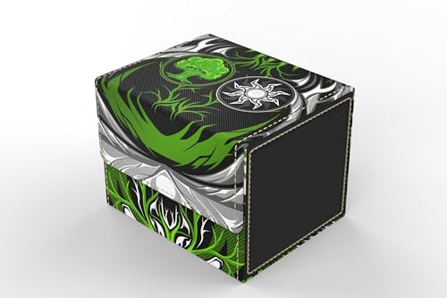 Vault- TCG/MTG 100+ Card Color Combo Deck Box (Green/White) - color: Green/White