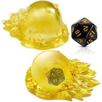 Deekin 1 Pcs Translucent Resin Dice Jail Cube,Yellow - color: Yellow