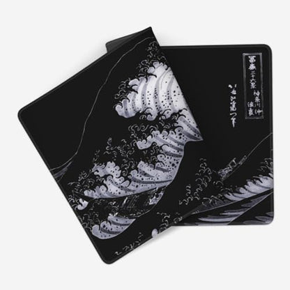 MTG Playmat Dark Great Wave Board Game Card Game Trading Card Game Play Mat TCG Mat Desk Pad Original Hand Painted Stitched Edges Rubber Base Smooth Surface 23.5x13.7in