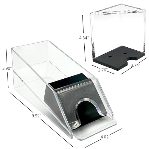 SEETOOOGAMES Blackjack Shoe Discard Tray - Poker Cards Dealing Shoe with Discard Holder - Clear Acrylic Card Dispenser Casino Blackjack Game Accessories - style: 4 DECK