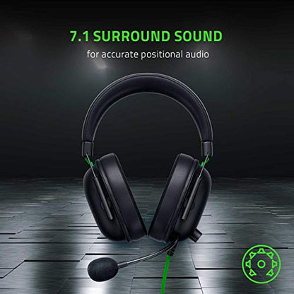 Razer BlackShark V2 X Gaming Headset: 7.1 Surround Sound - 50mm Drivers - Memory Foam Cushion - For PC, PS4, PS5, Switch - 3.5mm Audio Jack - Black | 7.1 Surround Sound, 50mm Drivers, Cardioid Mic, Lightweight, Memory Foam, Noise Isolating Earcups, for PC