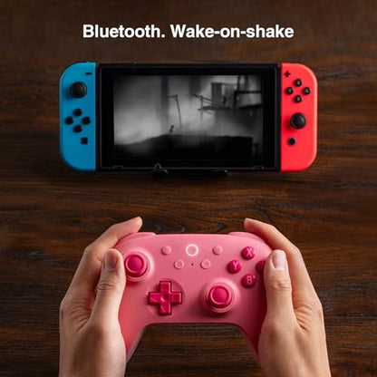 8Bitdo Ultimate 2C Bluetooth Controller for Switch/Switch 2 (Pink) | Hall Effect Joystick Update, Remappable L4/R4 Bumpers, 6-axis Motion Control, Rumble Vibration and Turbo Function - color: Pink