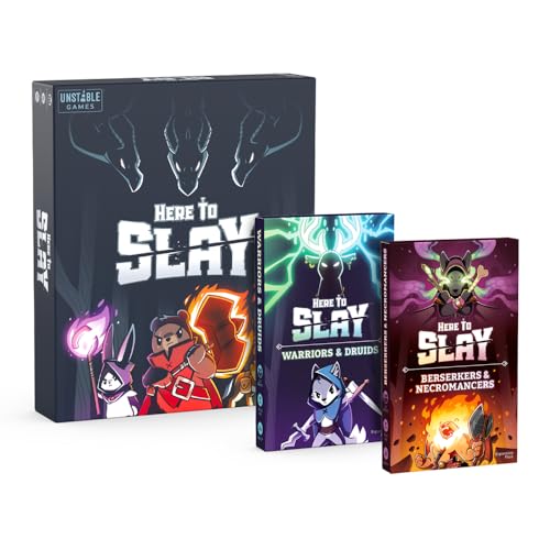 Unstable Games Here to Slay Card Game - Fantasy Adventure Strategy Game for 2-6 Players, Ages 10 and Up - Family Game Night Card Game from the Creators of Unstable Unicorns - style: Base Game