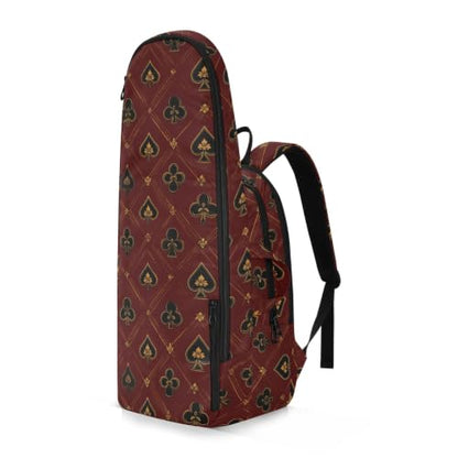 Tennis Racket Ball Backpack Gothic Style Burgundy Board Games 2 Rackets Tennis Racket Cover Bag with Protective Pad