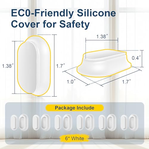 Magnetic Silicone Remote Control Holder Wall Mount for TV Fan 6 Pack White | Upgraded Silicone Remote Caddy, Self-Adhesive, Remotes Control Organizer Storage, Home Office Air Conditioner Remote Holder - color: 6 White