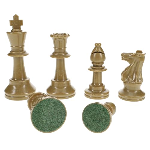 WE Games Color Bright Plastic Staunton Tournament Chess Pieces with 3.75 in. King - Half Chess Set of Chess Pieces Only, Gold - color: Gold