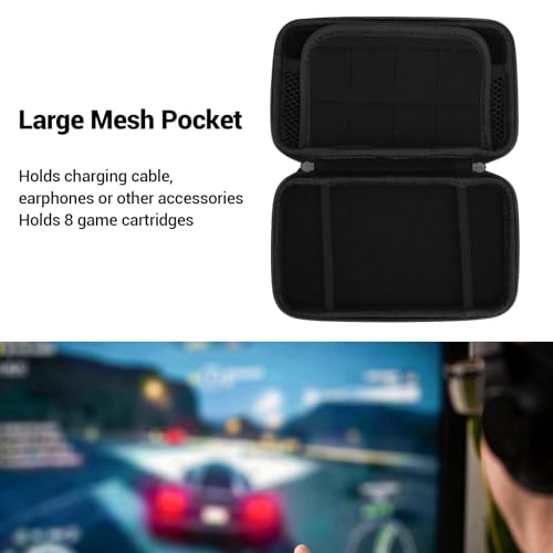 Carrying Case for NintendoNew New 2DS XL, 2DS LL, NEW 3DS, 3DS Console, Hard Protective Shell Travel Case Pouch with 8 Game Cartridges Slot, Water Proof PU & Hard EVA, Console - color: Red