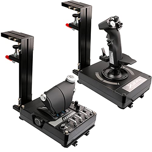 Hikig Desk Mount for Flight Sim Joystick, Throttle and HOTAS Systems - Fits Almost All Flight Sim Controllers (Game Devices Not Included) - Black