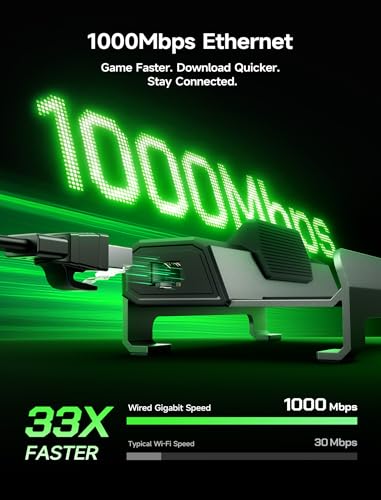 JSAUX 6-in-1 Docking Station for ROG Xbox Ally X/Steam Deck/LegionGo HB0612 | 4K@120Hz HDMI, Gigabit Ethernet, 100W PD Fast Charging, 3 USB 3.0 Ports, Widely Compatible with SteamOS & Windows Handhelds - color: 6-in-1 (Upgraded)