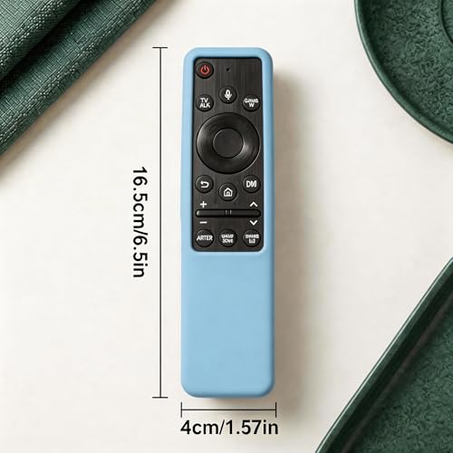 2 Pack Protective Silicone Remote Case Cover Compatible with Samsung Smart TV Remote BN59 Series, Anti-Slip Shockproof Sleeve Skin (Glow Blue) - color: Glow Blue