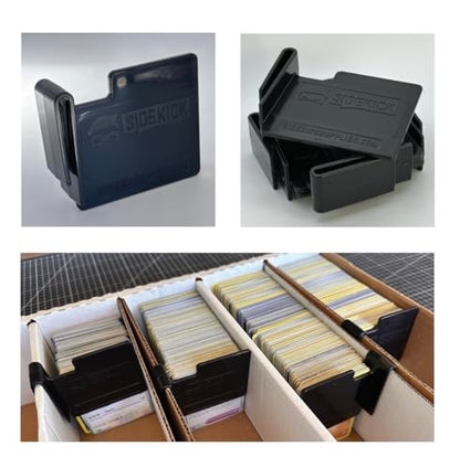 SIDEKICK Mini Card Box Divider (5-Pack) Trading/Gaming/Baseball Card Storage Box Divider Protect What You Collect - Proudly Made in the USA - color: Black