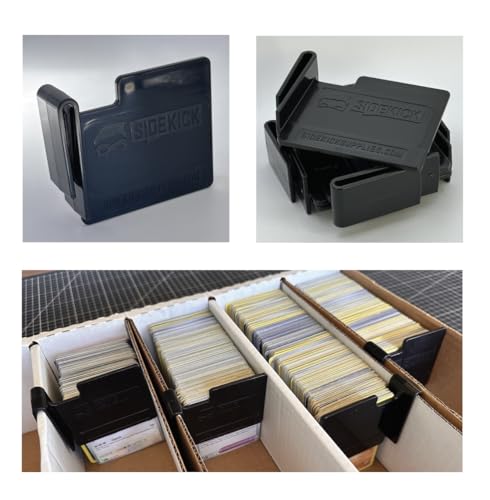 SIDEKICK Mini Card Box Divider (5-Pack) Trading/Gaming/Baseball Card Storage Box Divider Protect What You Collect - Proudly Made in the USA - color: Black