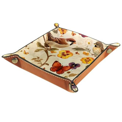 Butterflies Bird Pansies Dice Tray Dice Rolling Tray Folding Dice Holder for Dice Games, Like RPG, DND and Other Table Games - color: Multi 9