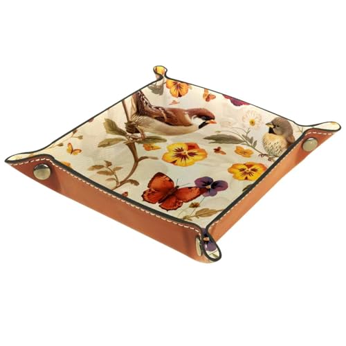 Butterflies Bird Pansies Dice Tray Dice Rolling Tray Folding Dice Holder for Dice Games, Like RPG, DND and Other Table Games - color: Multi 9
